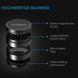 3-Chamber spice grinder, black, 6.25 cm - imagen 3