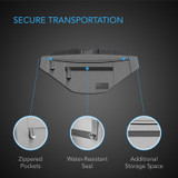 Smell proof belt bag, with 900D nylon fabric and carbon filter lining AC Infinity - imagen 5