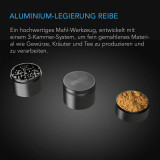 3-Chamber spice grinder, black, 6.25 cm - imagen 4