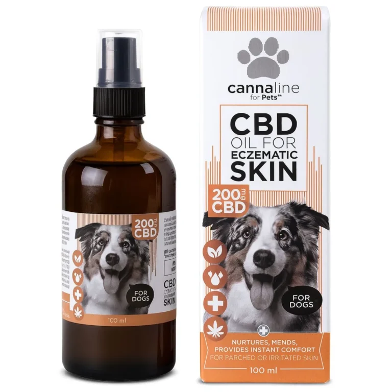 Cannaline for Pets Aceite para Piel Eczematosa para Perros CBD 200mg CBD 100ml