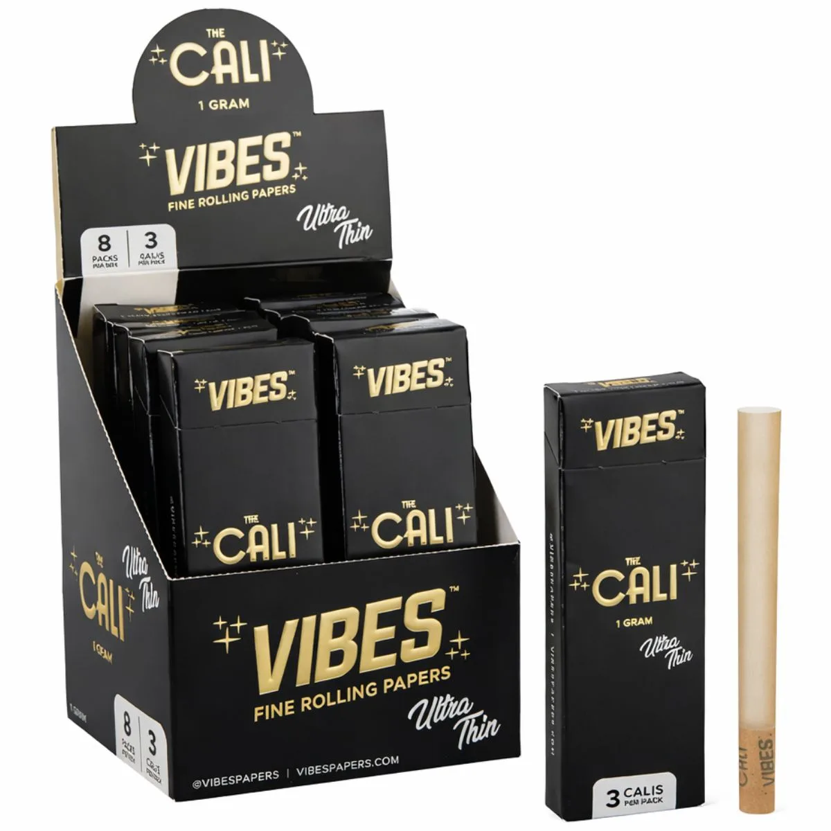 VIBES The Cali Cones Ultra Finos 1 g Pack De 3 (8 uds/display)