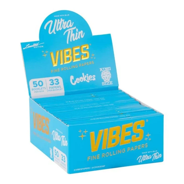 VIBES x COOKIES Papel de Fumar King Size Slim Ultrafino (50 uds/expositor)