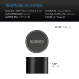 3-Chamber spice grinder, black, 6.25 cm - imagen 2