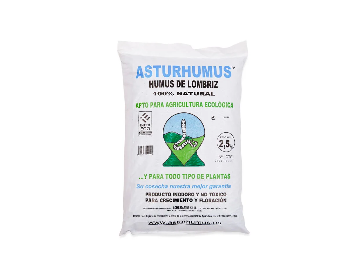 Humus de lombriz 5 L (2,5 kg) Asturhumus - ASTURHUMUS