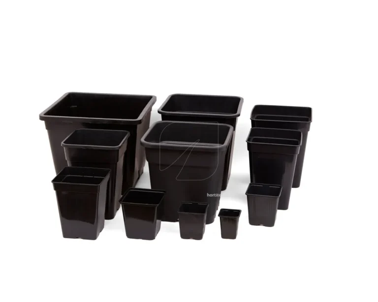 Maceta cuadrada negra (15 x 15 x 20 cm) (35 uds) (3 L) - Varios