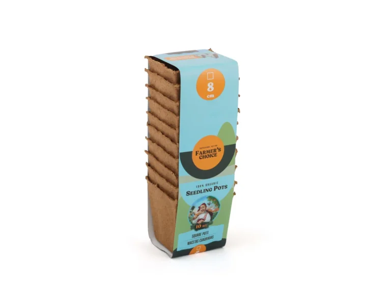 Seedling pot cuadrada 8 x 8 cm (10 u) Farmer´s Choice - FARMER'S CHOICE