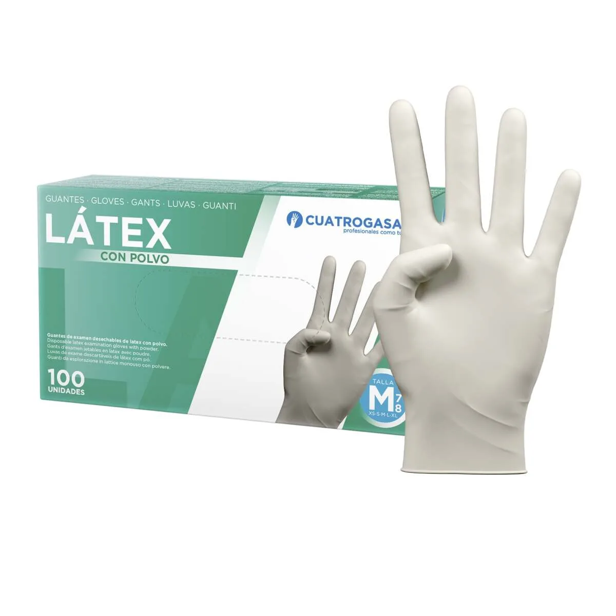 Guantes latex talla g (8-9) (100 u) - Varios
