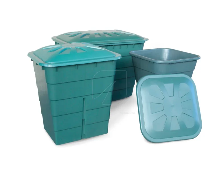 Deposito cuadrado verde 200 l (67 x 67 x 76 cm) - Varios