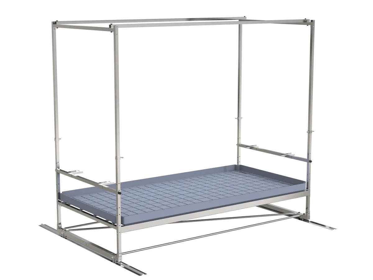 Single-tier Track Rolling Growing Rack+top+under canopy 1,2x2,4m Vdl - VDL