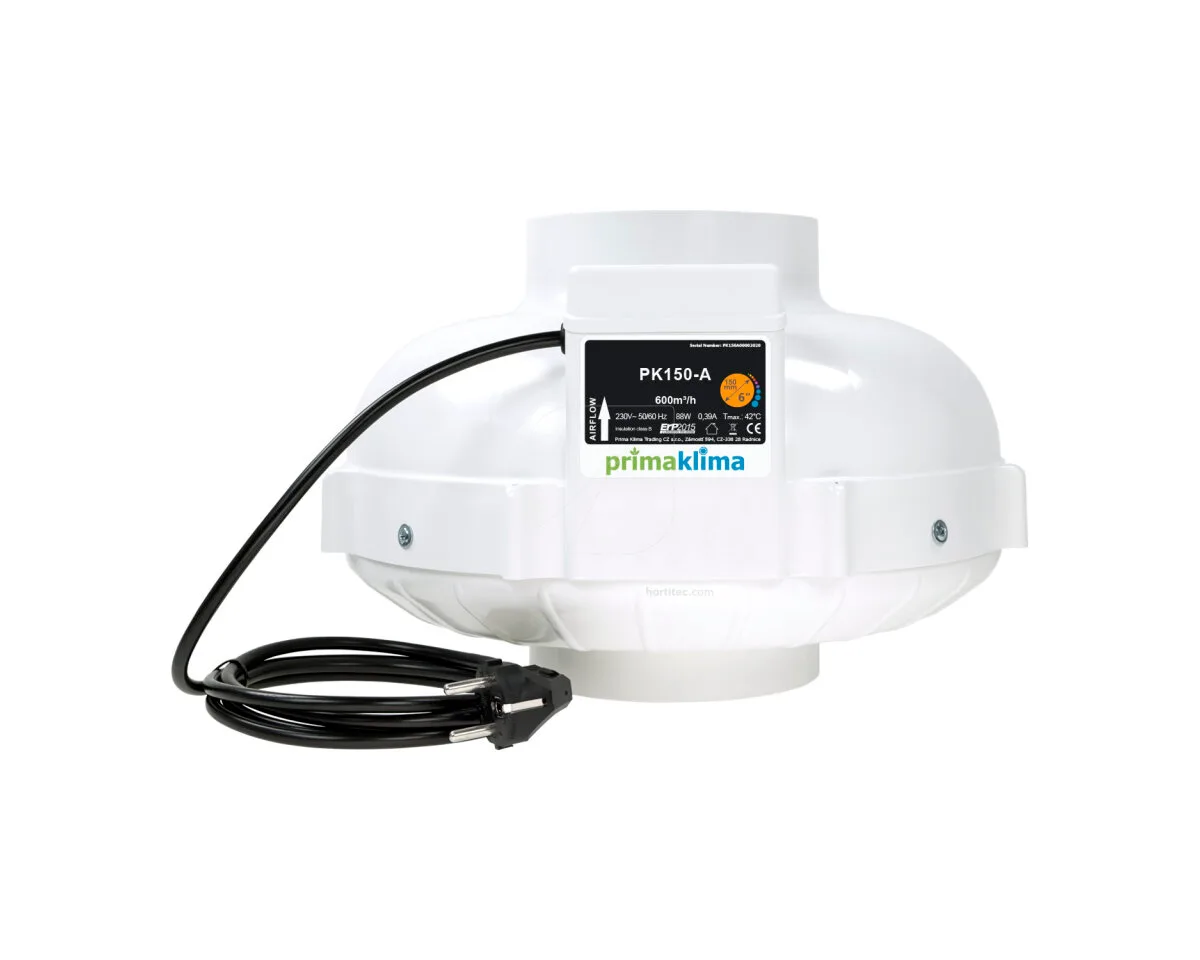 Extractor pk 150 mm-A 1 vel (600 m³/h) Prima Klima - PRIMA KLIMA