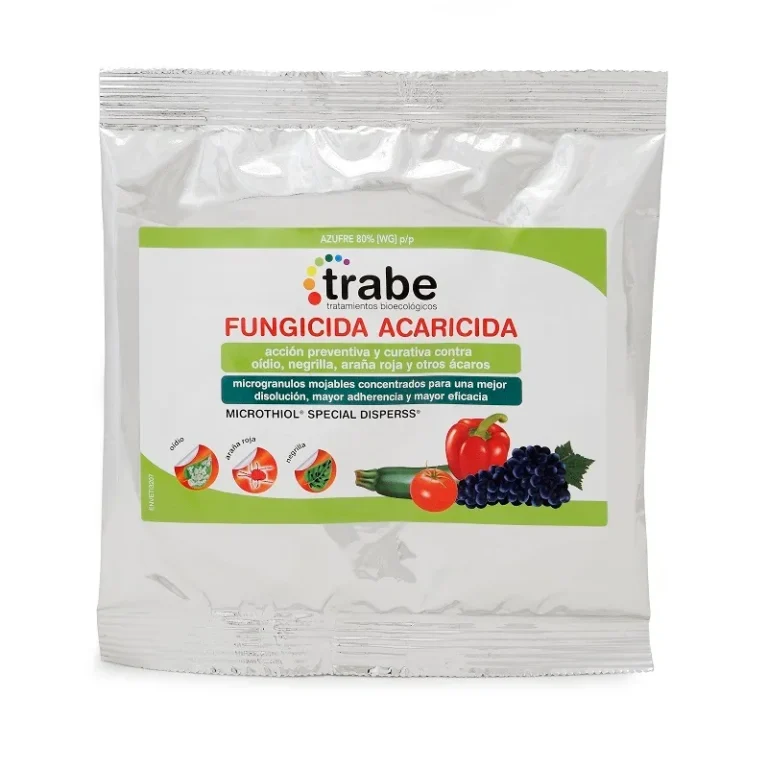 Fungicida acaricida azufre 50 g - Trabe