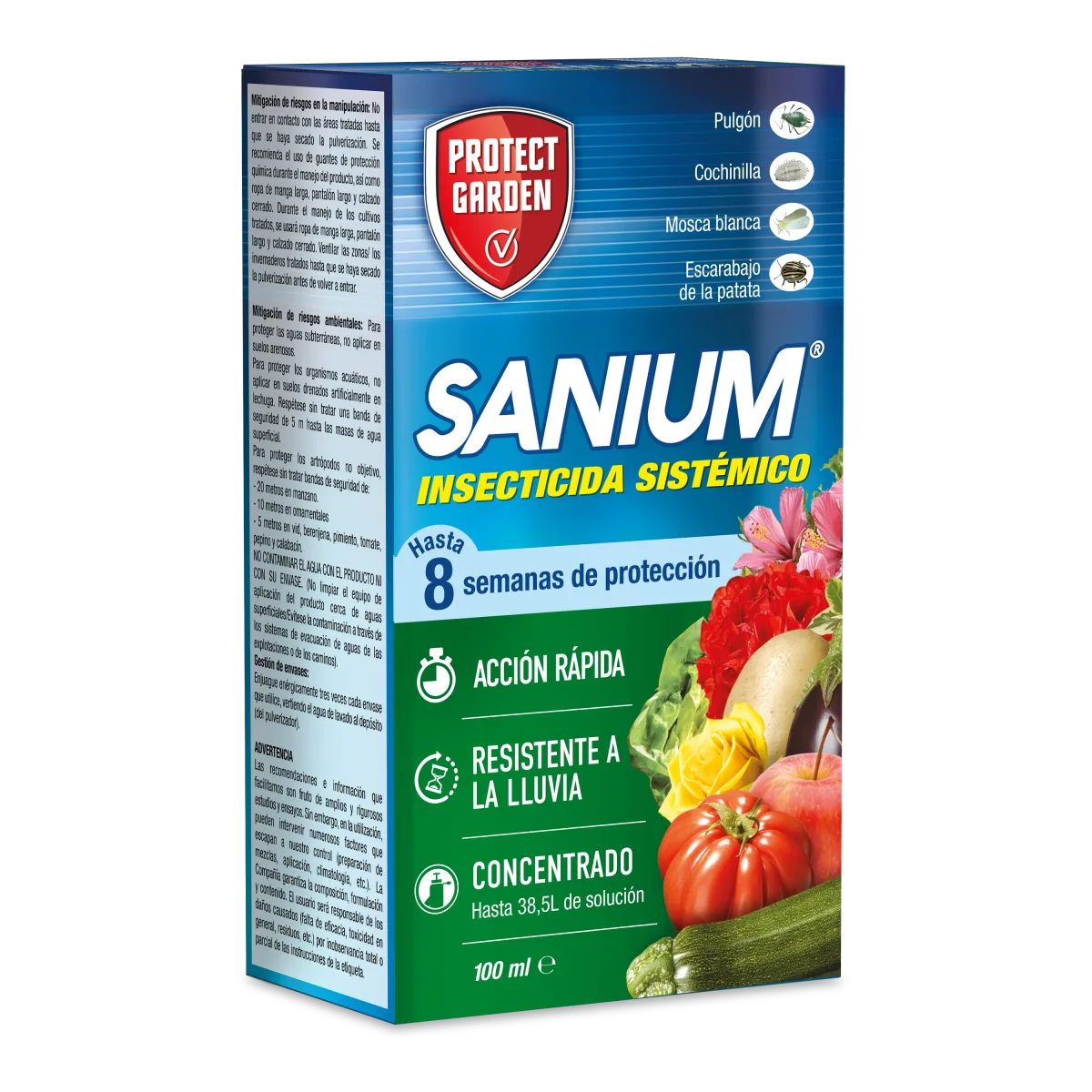 Insecticida sistémico 100ml Sanium - PROTECT GARDEN