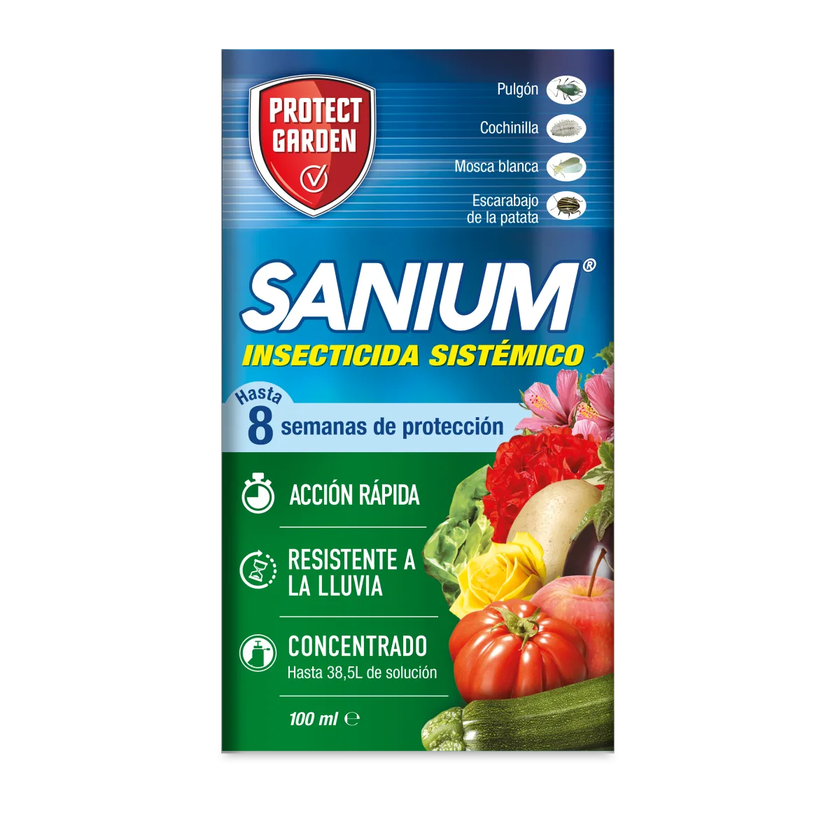 Insecticida sistémico 100ml Sanium - PROTECT GARDEN