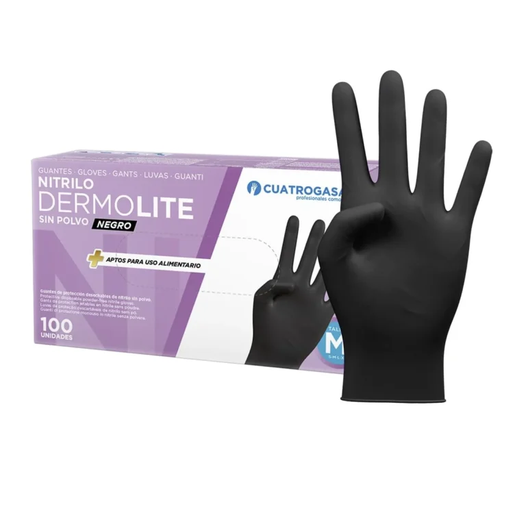 Guantes nitrilo negro 3,5 talla M - Varios