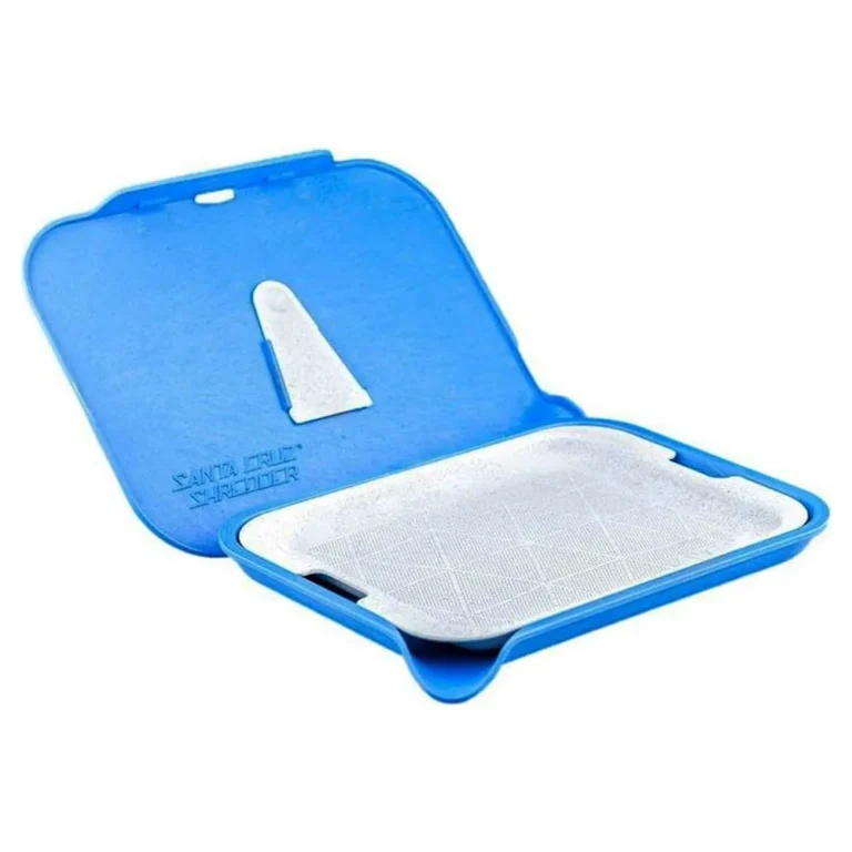 Santa Cruz Kit Biodegradable Azul de Bandeja Pequeña de Cáñamo con Captador de Resina