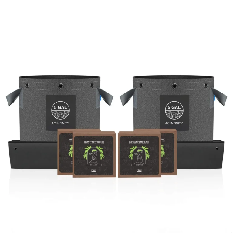 Kit de sustrato de coco con macetas textiles – set para 2 plantas