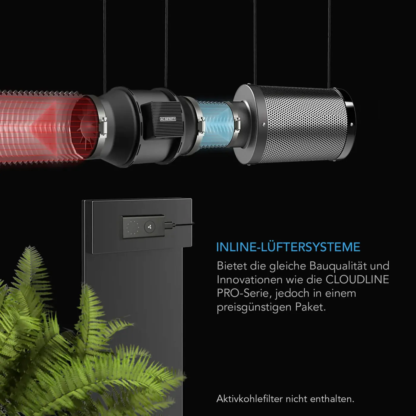 CLOUDLINE LITE A4 – Extractor de conducto EC 100 mm
