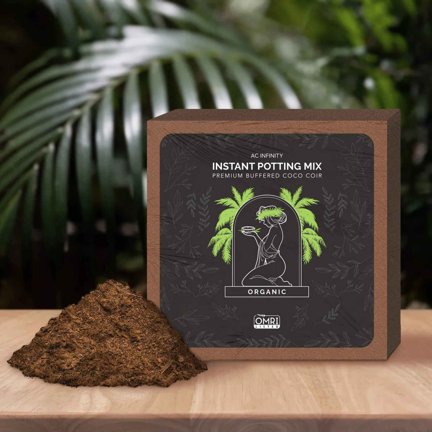 Sustrato de coco comprimido 0,9 kg – rinde hasta 11 L