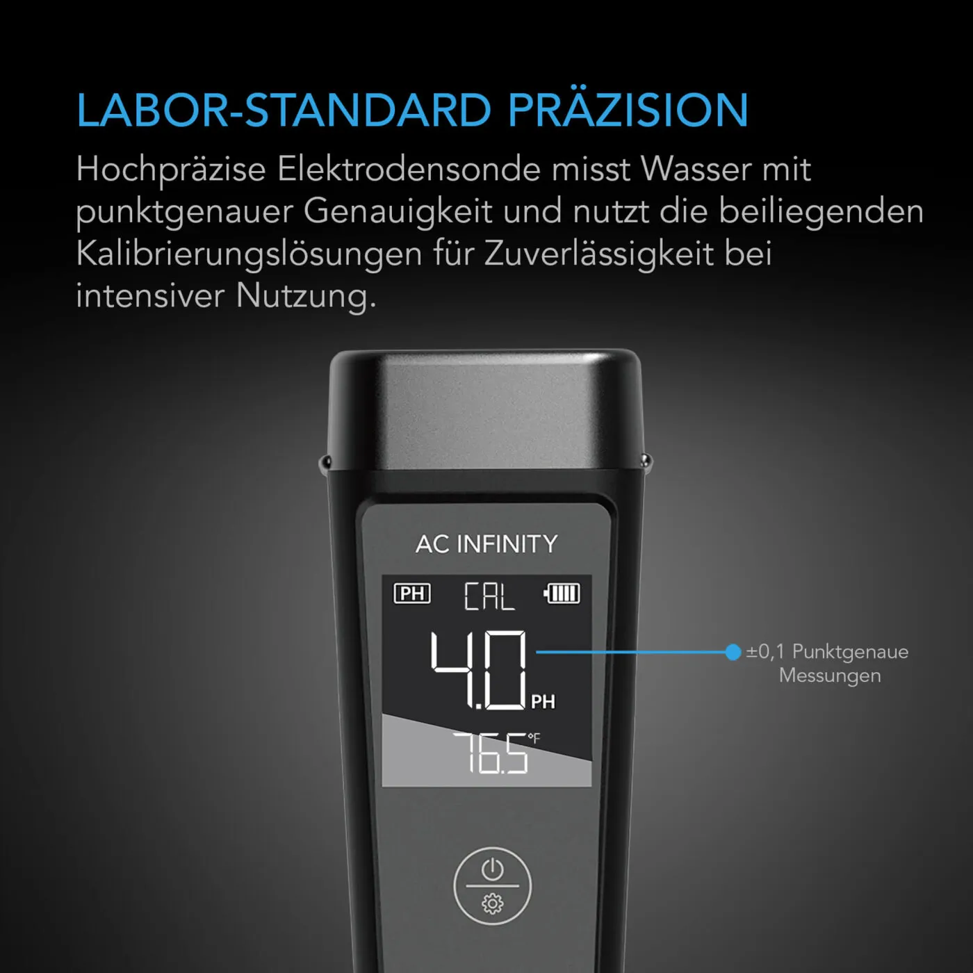 Kit medidor de pH digital IP67 con sonda y calibración